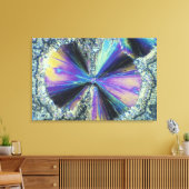 Salicylsäure Kristalle in Polarisiertem Licht gese Leinwanddruck (Insitu (Wohnzimmer))