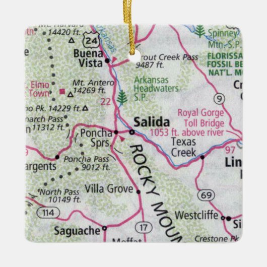 Salida CO Map Keramikornament (Vorderseite)