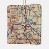 Salida CO Vintag Map Keramikornament (Links)