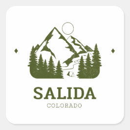 Salida - Colorado Quadratischer Aufkleber
