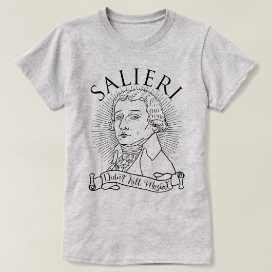 Salieri tötete Mozart nicht T-Shirt (Design vorne)