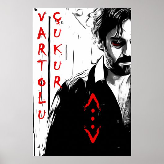 Salih koçovali/ çukur/ B&W Poster (Vorne)