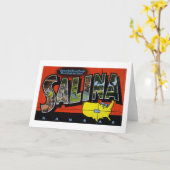 Salina Kansas Vintag Gruß Karte (Gelbe Blume)