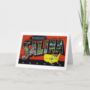 Salina Kansas Vintag Gruß Karte