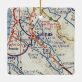 Salinas CA 50's Map Keramikornament (Rückseite)