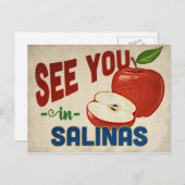 Salinas California Apple - Vintage Travel Postkarte (Vorne/Hinten)