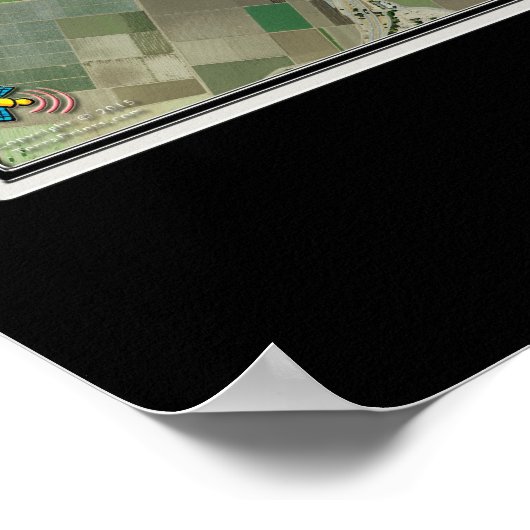 Salinas California Satellite Poster Map (Ecke)