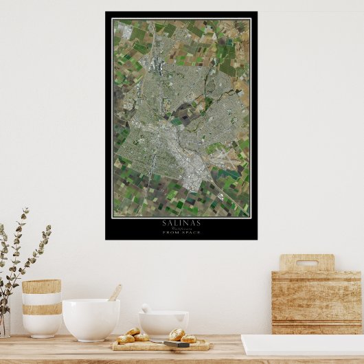 Salinas California Satellite Poster Map (Küche)