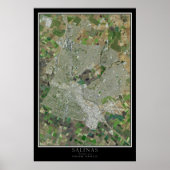 Salinas California Satellite Poster Map (Vorne)