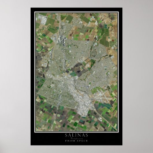Salinas California Satellite Poster Map (Vorne)