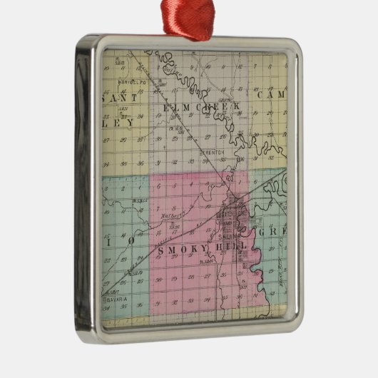 Saline County, Kansas Silbernes Ornament (Rechts)