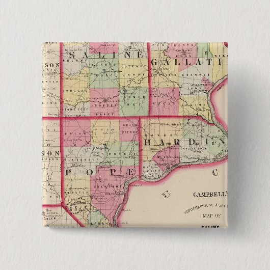 Saline, Gallatin, Hardin, Papst, Landkreis Button (Vorderseite)