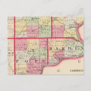 Saline, Gallatin, Hardin, Papst, Landkreis Postkarte