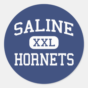Saline Hornets Middle School Saline Runder Aufkleber