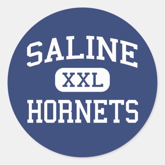 Saline Hornets Middle School Saline Runder Aufkleber (Vorderseite)