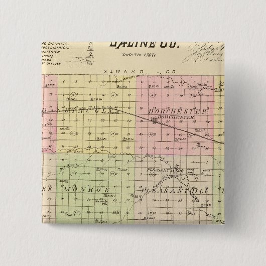 Saline Landkreis, Nebraska Button (Vorderseite)