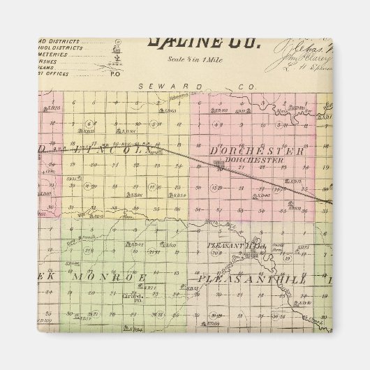Saline Landkreis, Nebraska Magnet (Vorne)