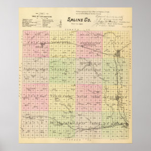 Saline Landkreis, Nebraska Poster