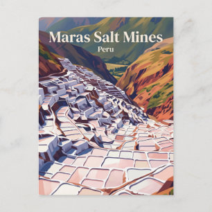 Salineras de Maras Peru Postkarte