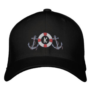 Saling Ring und Anker Bestickte Baseballkappe