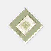 Salingrün, romantische Hochzeit Serviette (Ecke)