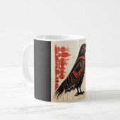 Salinischer einheimischer pazifischer Rabe im nord Kaffeetasse (Vorderseite Links)