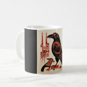 Salinischer einheimischer pazifischer Rabe im nord Kaffeetasse (Vorderseite Links)