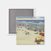 Salisbury Beach, Mass - Vintage Strandlandschaft Magnet (Vorderseite/Rückseite)