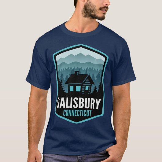 Salisbury Connecticut Mountain Town Cabin Oversize T-Shirt (Vorderseite)
