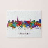 Salisbury England Skyline Puzzle (Horizontal)