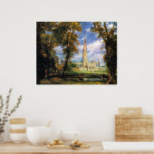 Salisbury Kathedrale aus dem Bischofsgarten Poster (Küche)