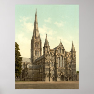 Salisbury-Kathedrale II, Wiltshire, England Poster