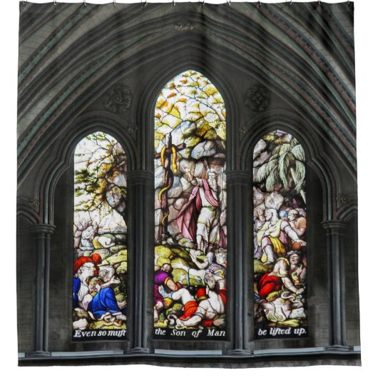 Salisbury-Kathedrale Transept Buntglas-Fenster Duschvorhang (Vorderseite)
