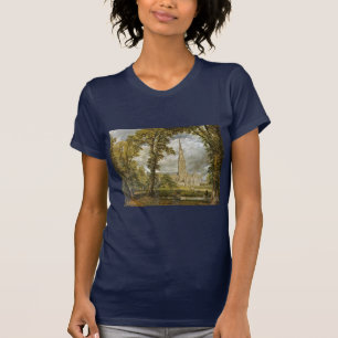 Salisbury-Kathedrale vom Garten des Bischofs T-Shirt