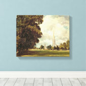 Salisbury Kathedrale von Lower Marsh Nah, 1820 Leinwanddruck (Insitu (Holzboden))