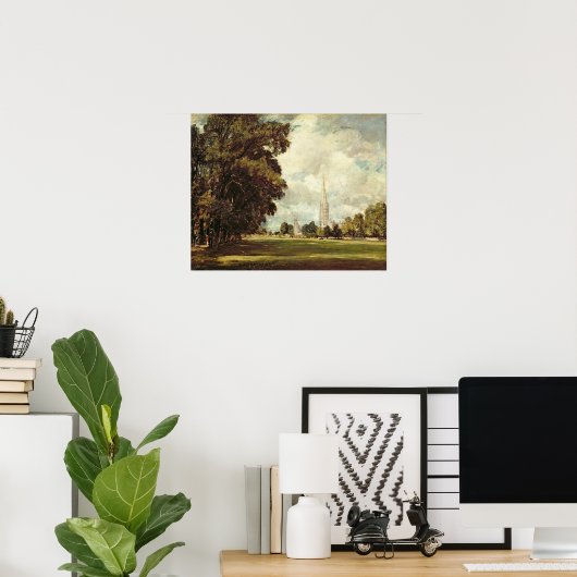 Salisbury Kathedrale von Lower Marsh Nah, 1820 Poster (Heimbüro)