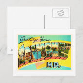 Salisbury Maryland MD Old Vintage Travel Postcard- Postkarte (Vorne/Hinten)