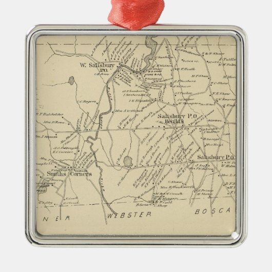 Salisbury, Merrimack Co Silbernes Ornament (Vorne)