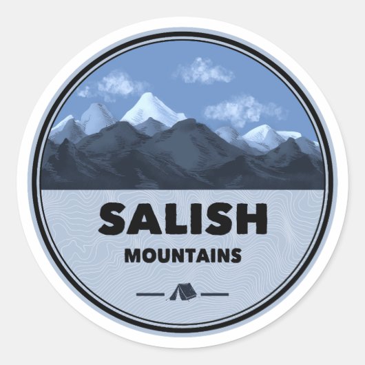 Salish Mountains Montana Camping Runder Aufkleber (Vorderseite)
