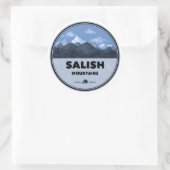 Salish Mountains Montana Camping Runder Aufkleber (Tasche)
