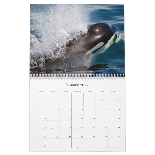 Salish Seewild lebende tiere 2012 Kalender (Jan 2027)