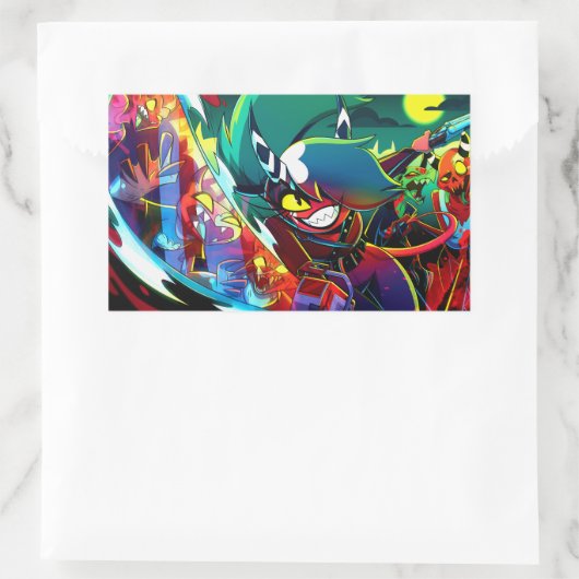 Sallie May Halloween Slasher | Helluva Boss |  Rechteckiger Aufkleber (Tasche)