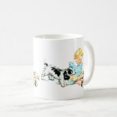 Sally and Spot Illustration der 50er Jahre Kaffeetasse (VorderseiteRechts)