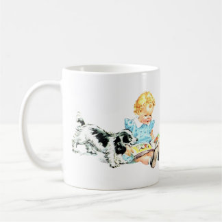 Sally and Spot Illustration der 50er Jahre Kaffeetasse