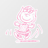 Sally Brown Tancing Fensteraufkleber (Blatt)