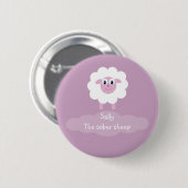 Sally das nüchterne Schaf-Abzeichen/-knopf Button (Vorne & Hinten)