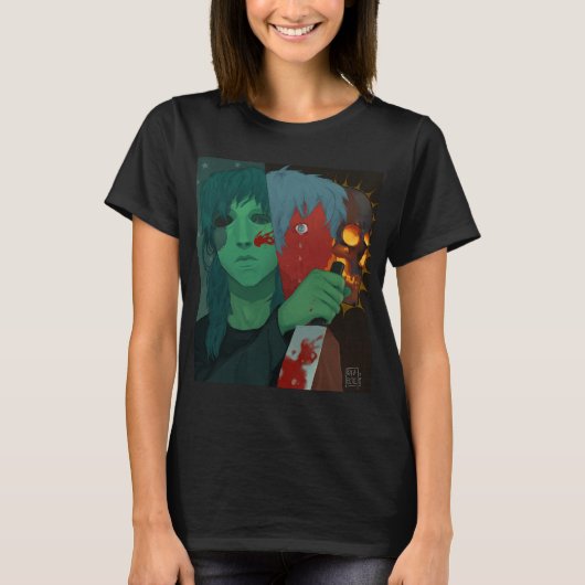Sally Face: digitale Malerei T-Shirt (Vorderseite)