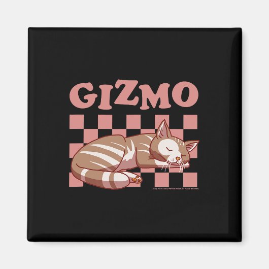 Sally Face Gizmo Das Cat Checkered Nickerchen Must Magnet (Vorne)