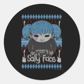 Sally Face Guitar Sally Ugly Runder Aufkleber