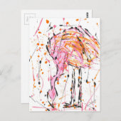 Sally Flamingo Postkarte (Vorne/Hinten)